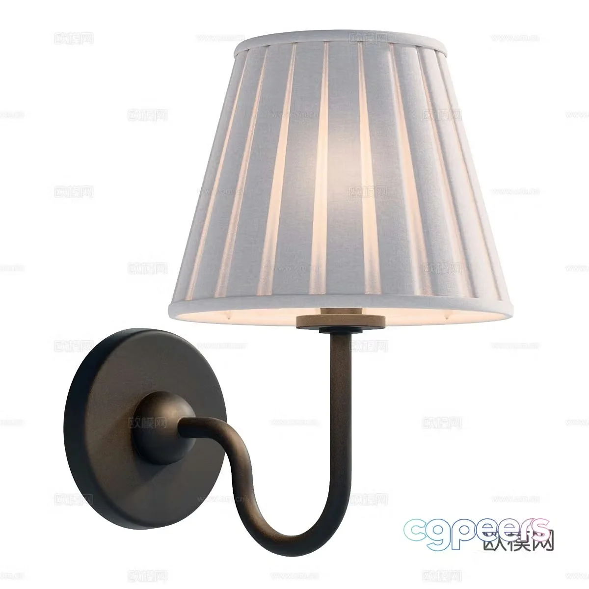 American simple wall light 3D model