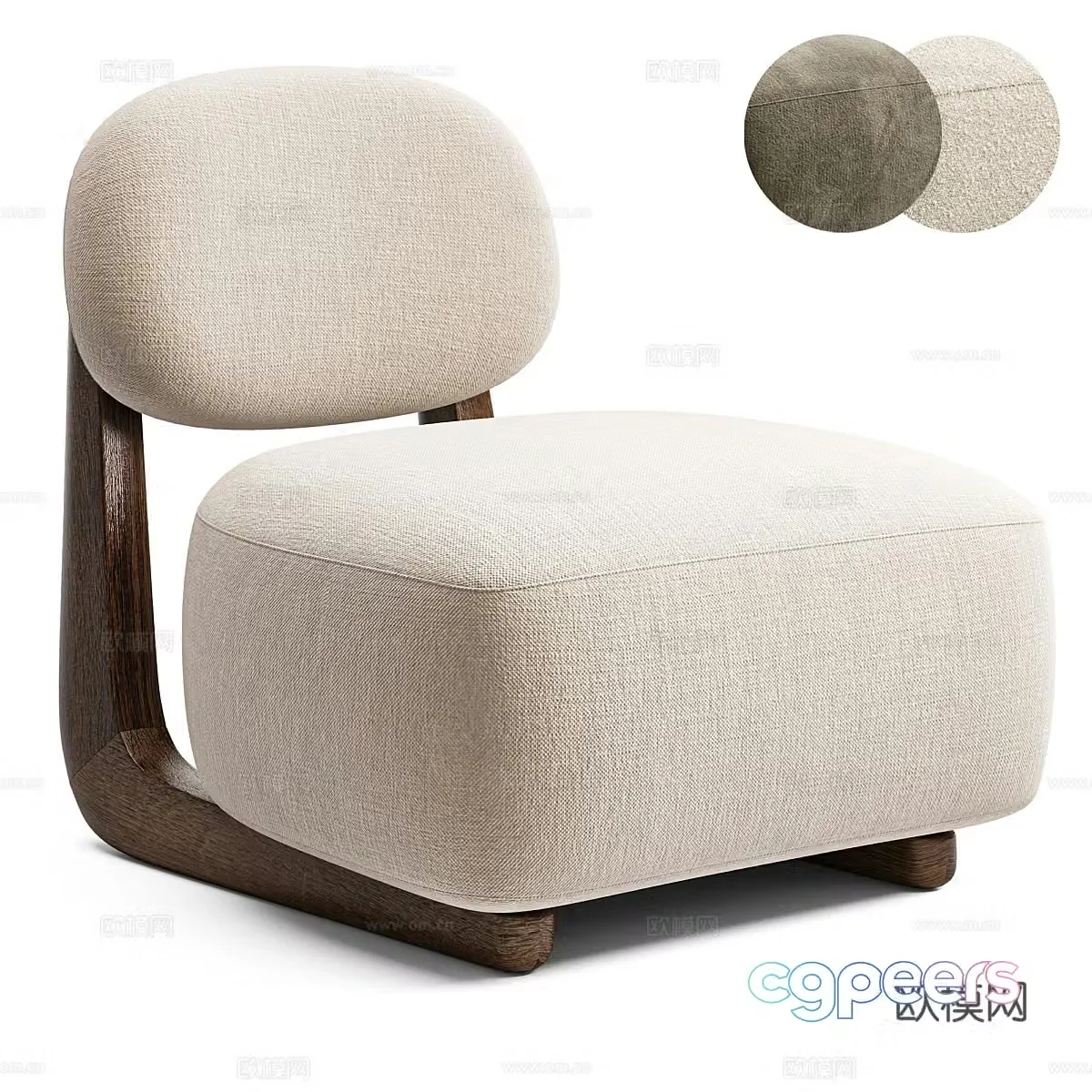 New Chinese Didsbury Accent Leisure Chair 3D Model
