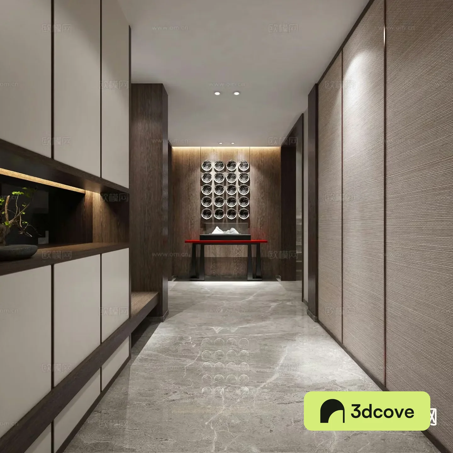 New Chinese style entrance hall decorative entrance aisle