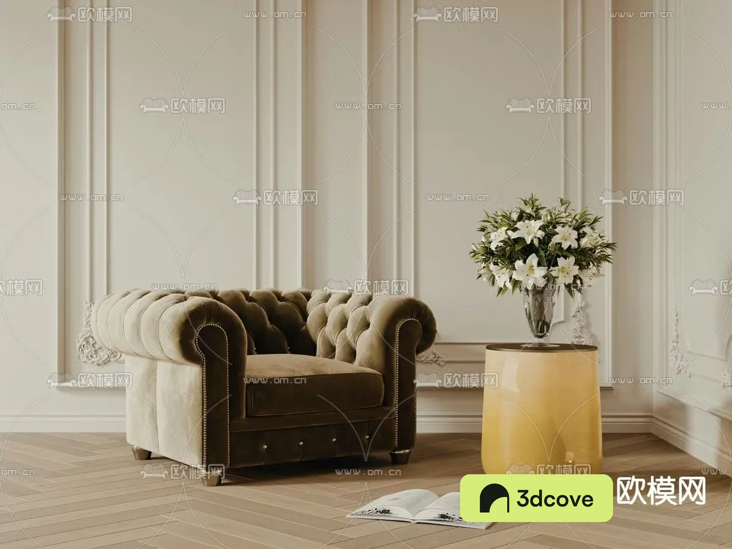 French sofa single sofa
