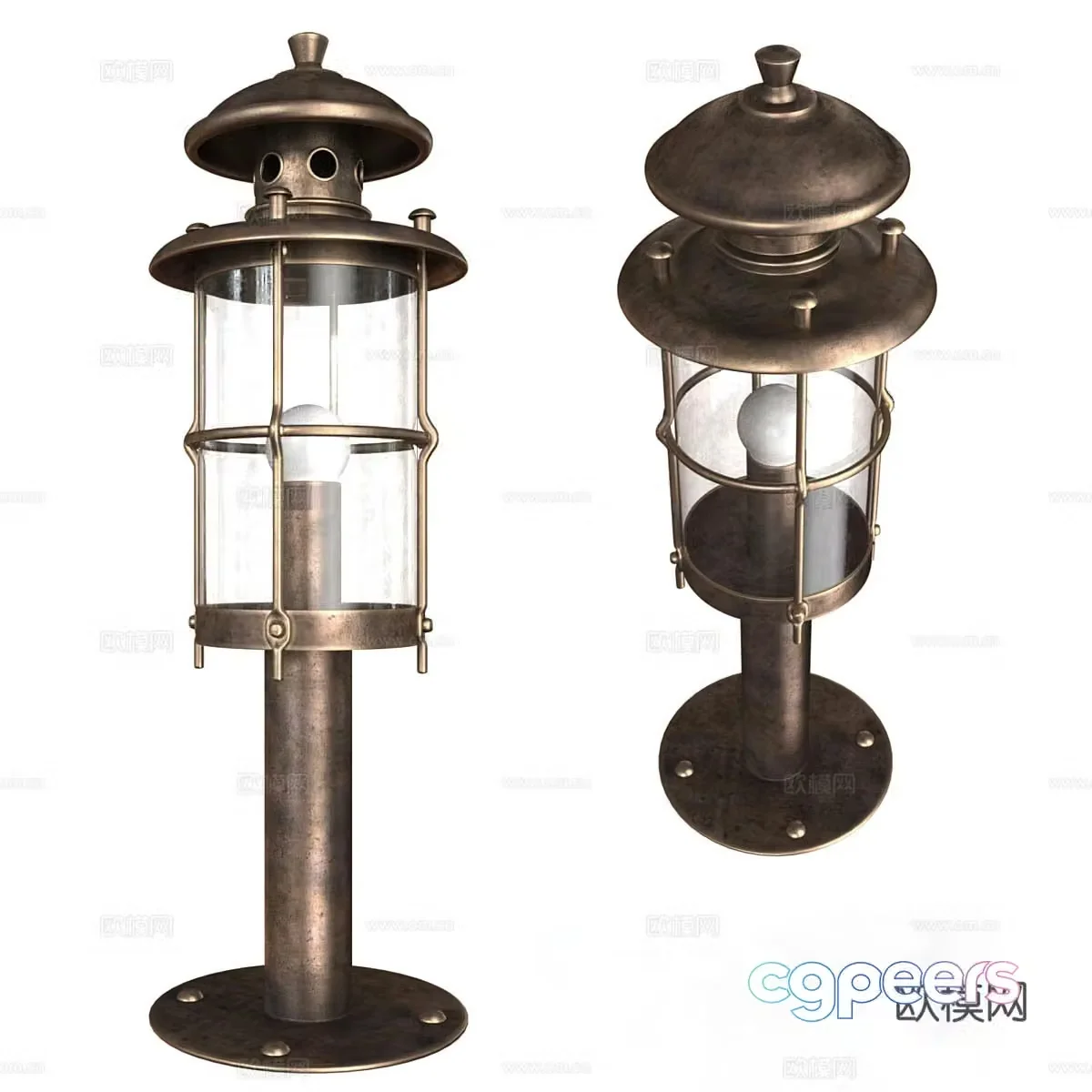 Medieval style floor lamp floor lamp 3d model