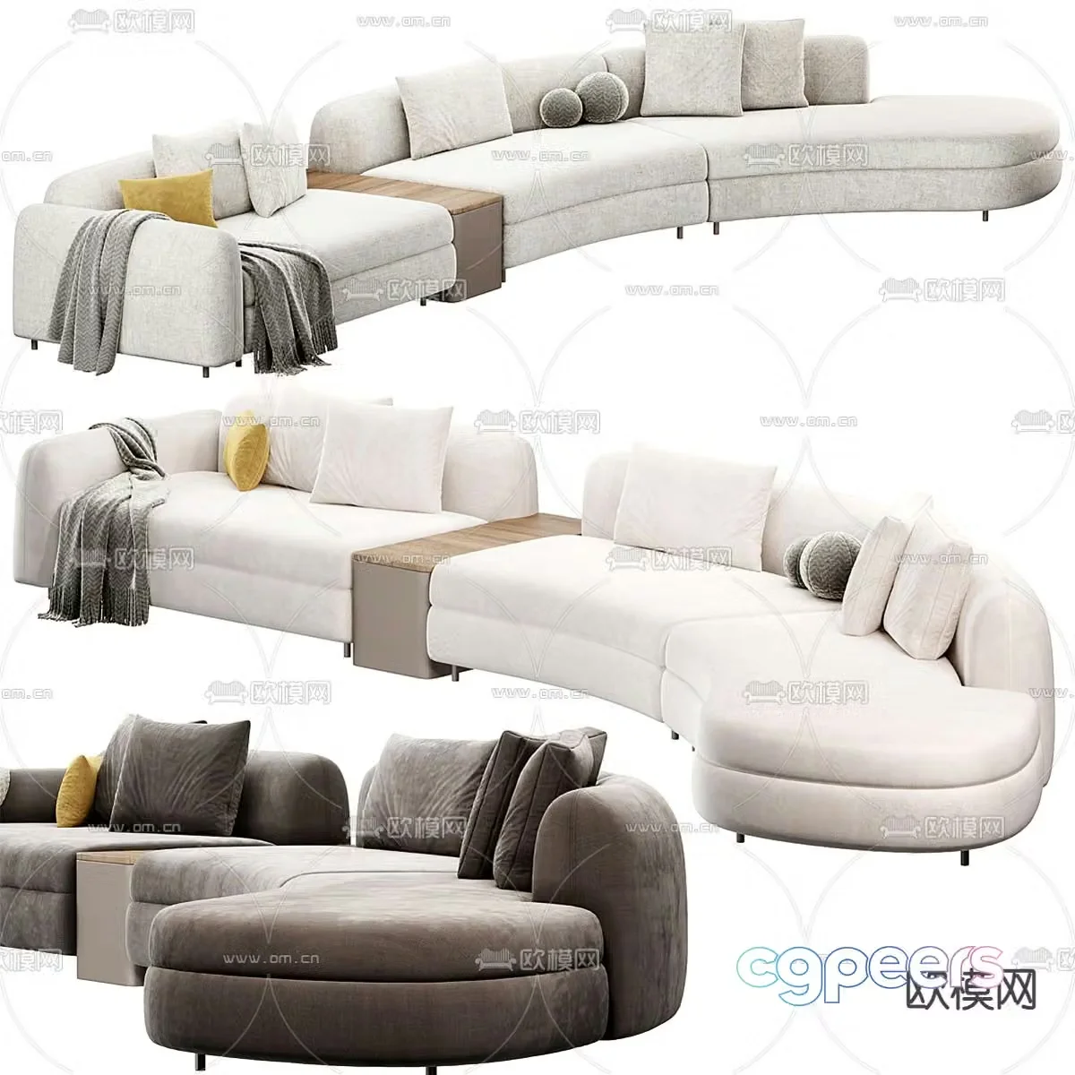 Arflex multi-seat sofa 3d model