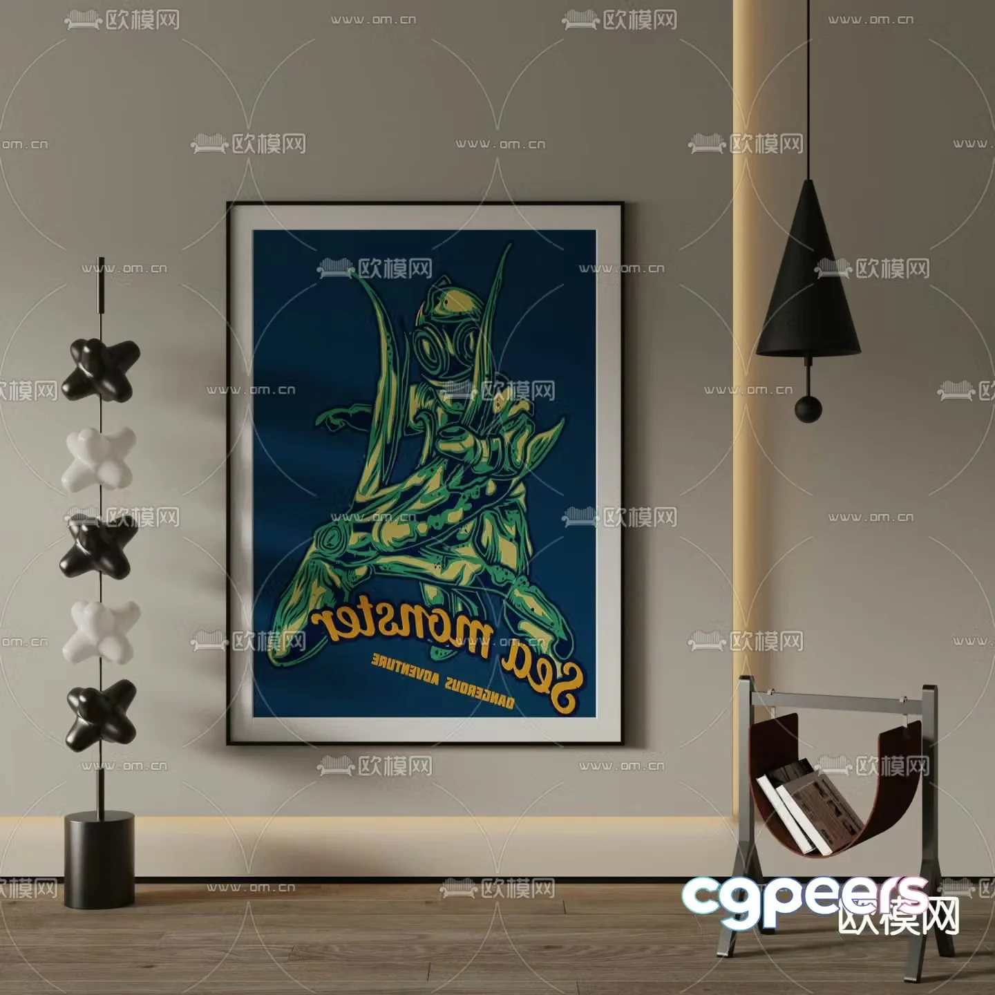 Art painting Decorative painting Abstract painting 3d model