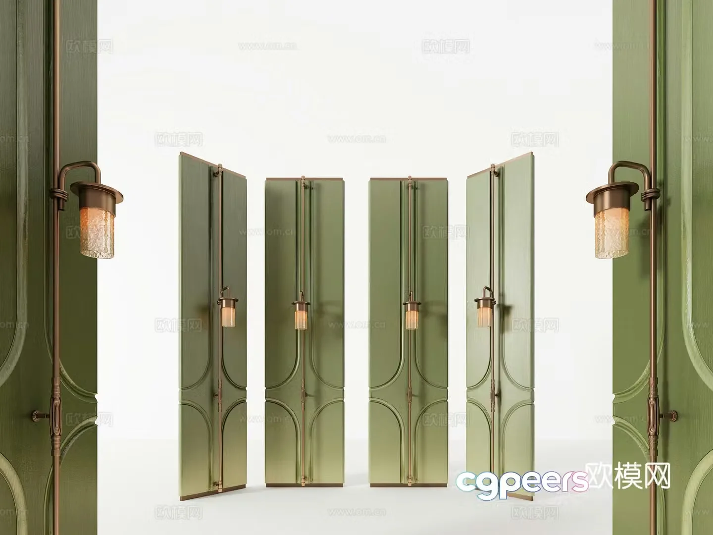 New Chinese style hotel partition 3D model
