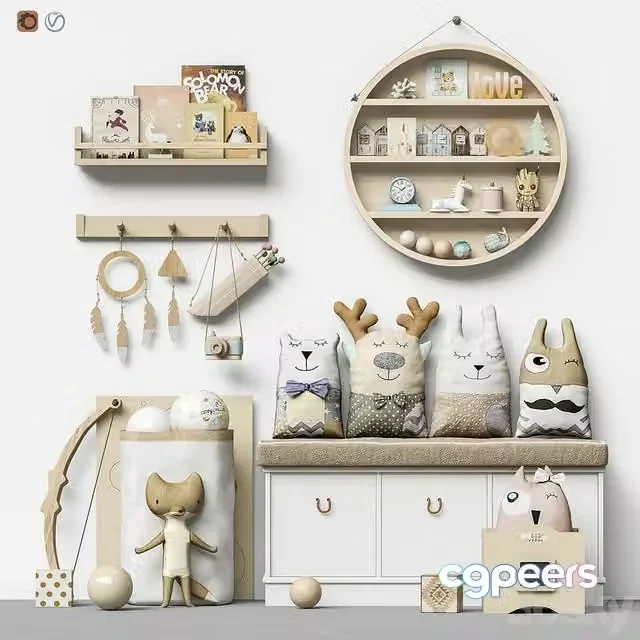 3ds Max Free – Toys and furniture set 99