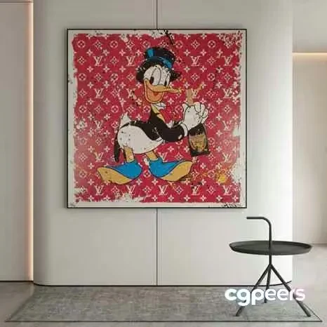 A Large Painting Of Donald Duck 3D Model – 6879 – VRAY Render
