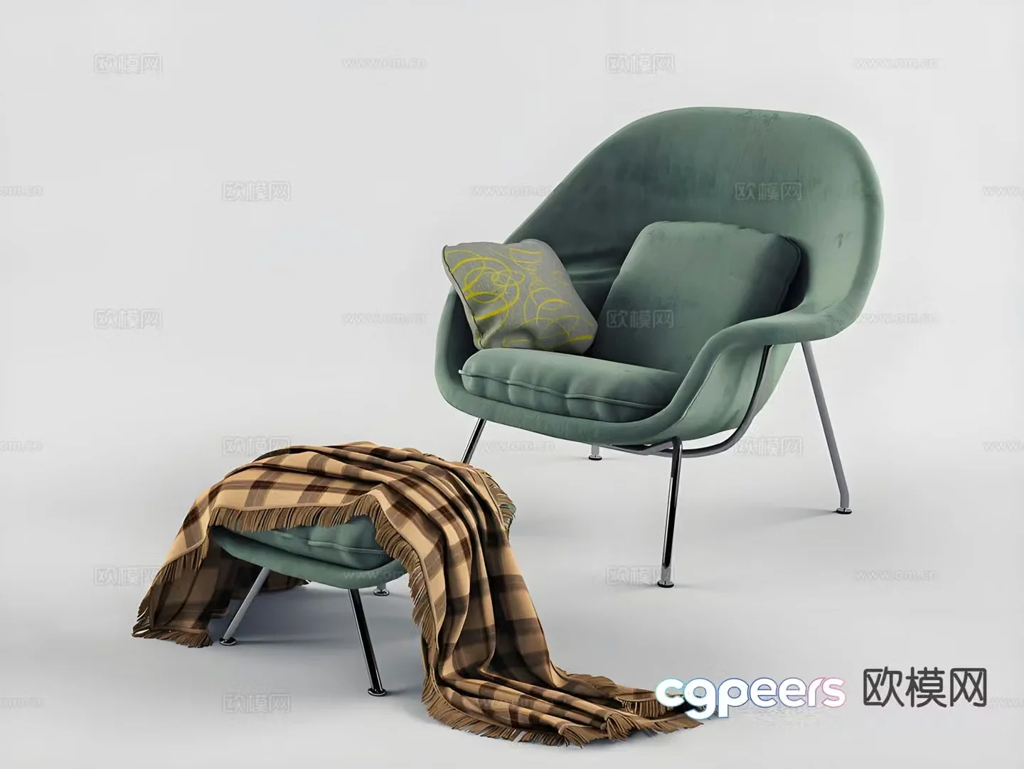Modern chair leisure chair 3d model
