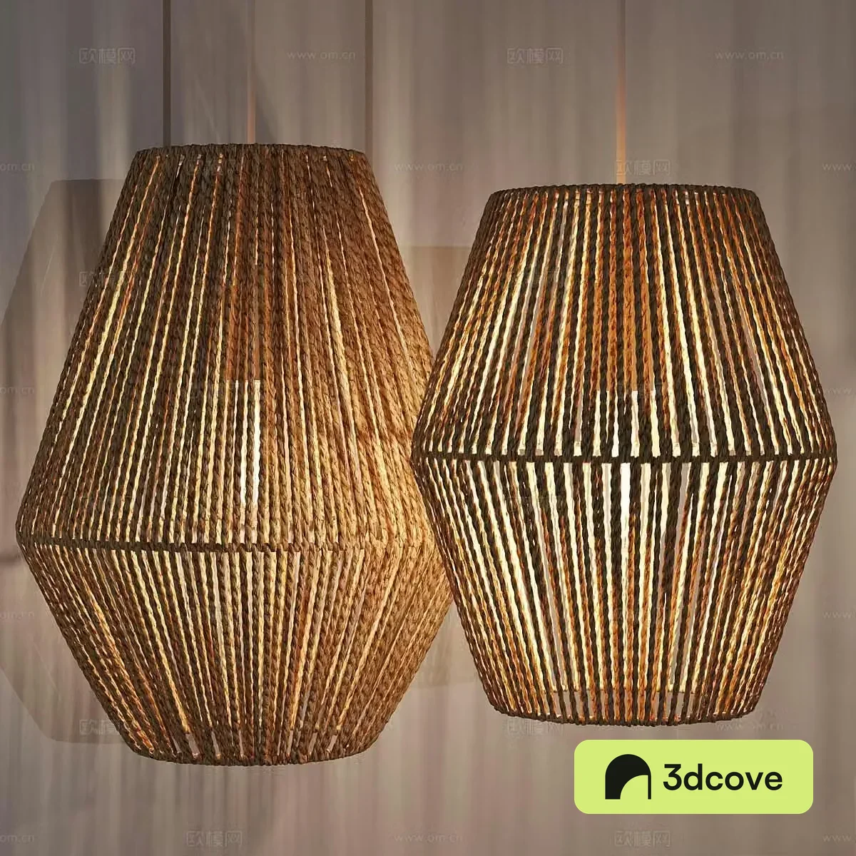 SKLUM wabiji wind rattan chandelier rope chandelier