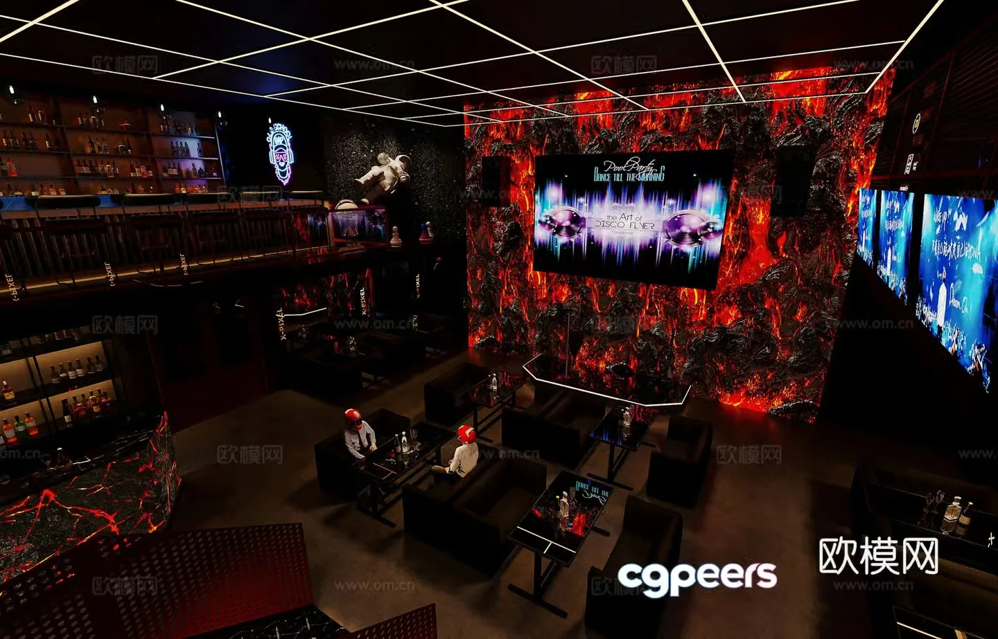 Modern bar 3d model