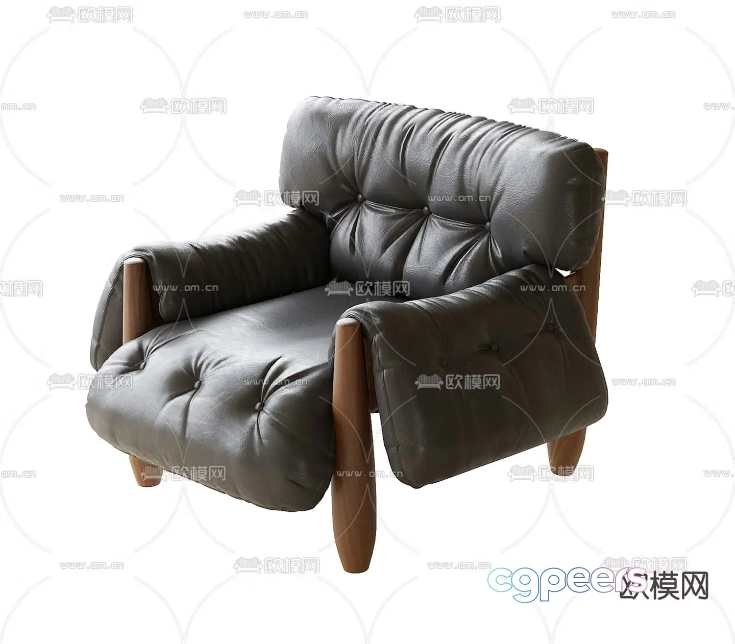 Medieval style leisure chair 3d model