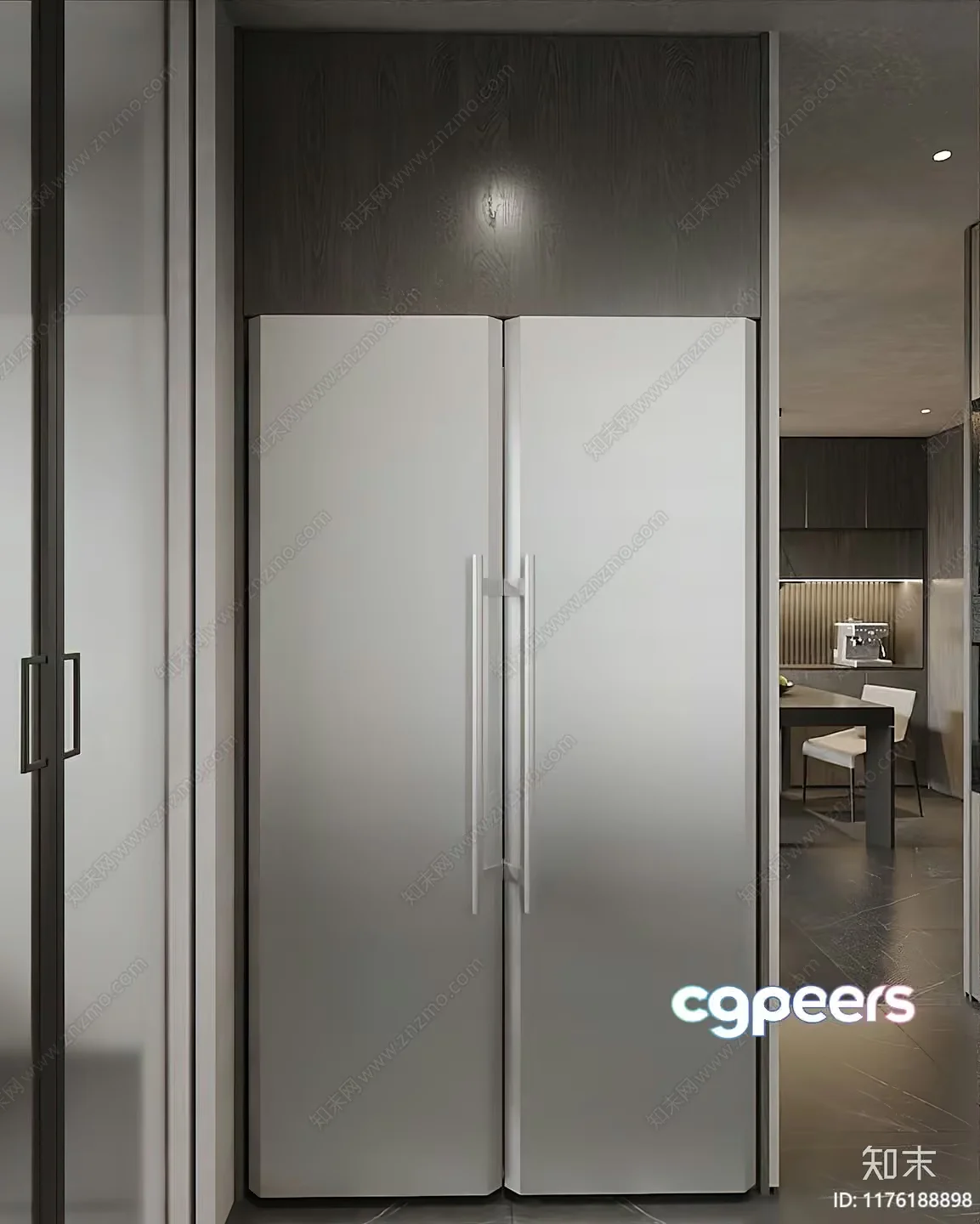 Modern Kitchen Fridge 3D Model – 5172 – VRAY Render