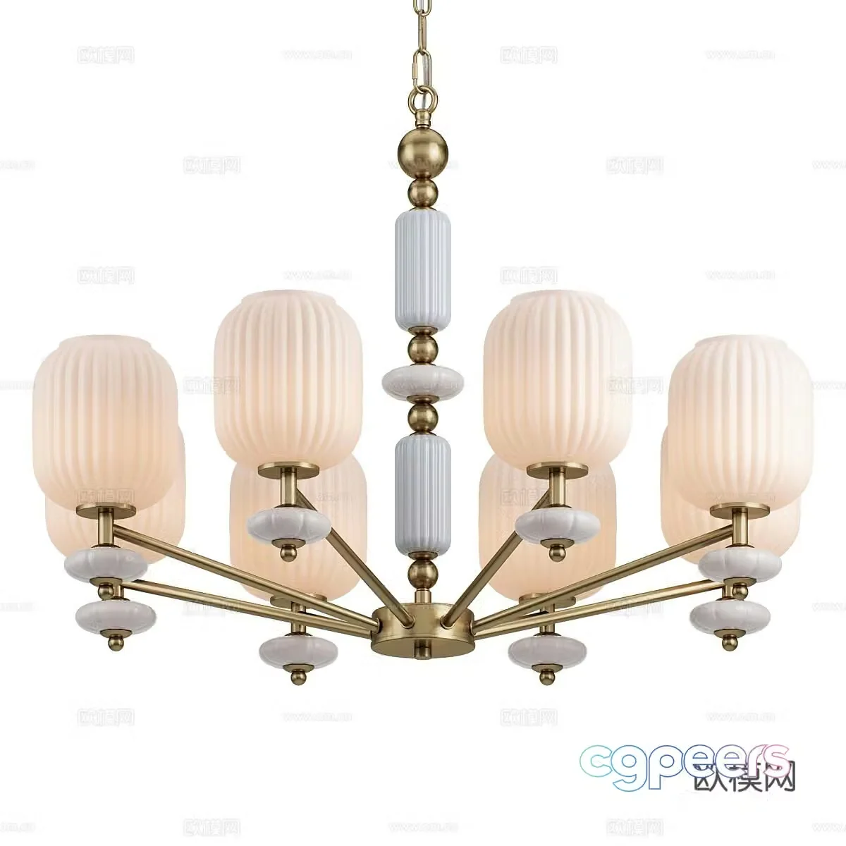 French style chandeliers glass chandeliers living room chandeliers multi-head chandeliers retro chandeliers 3d model