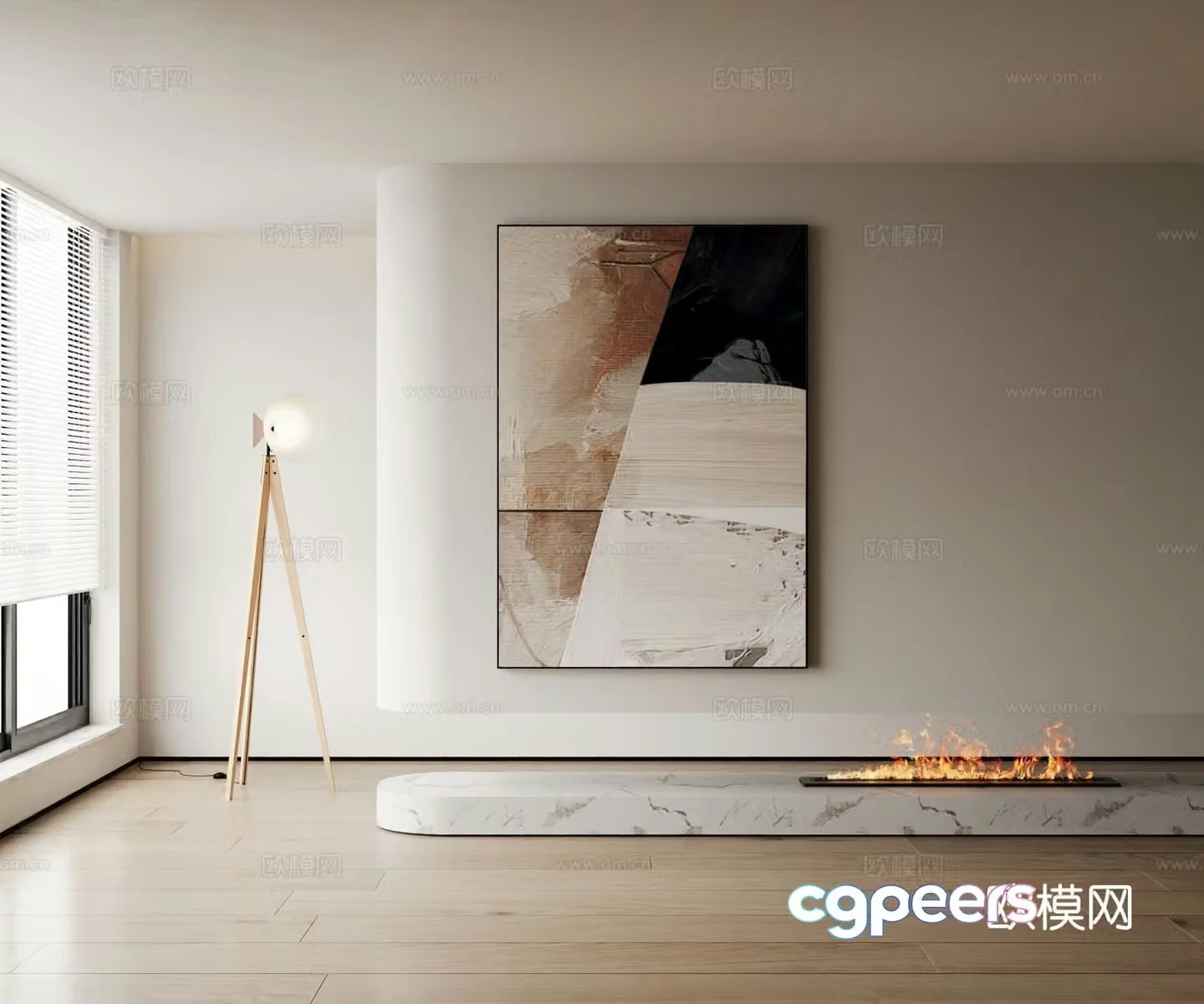Modern decorative painting 3d model