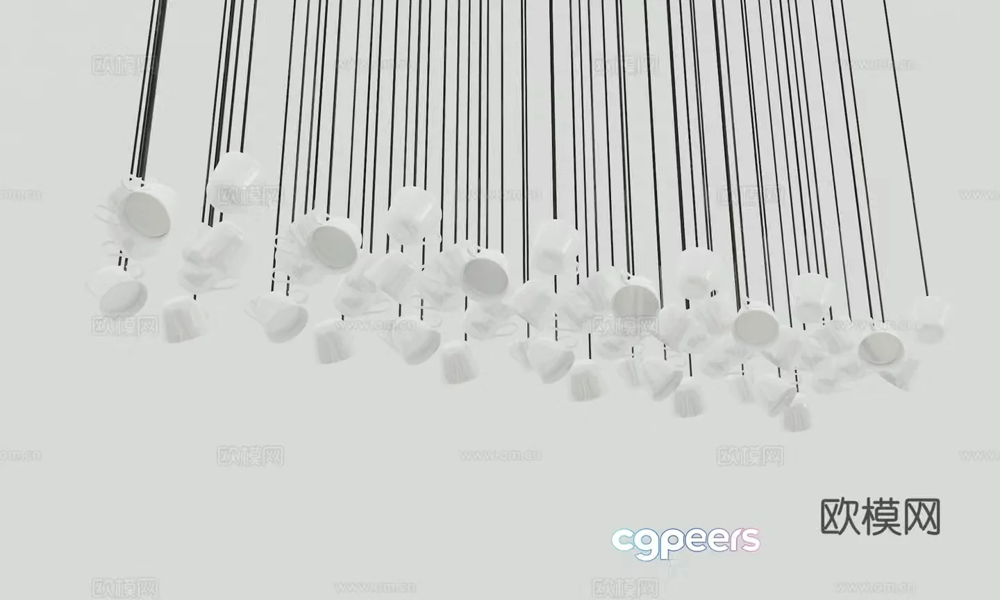 Modern chandelier 3d model
