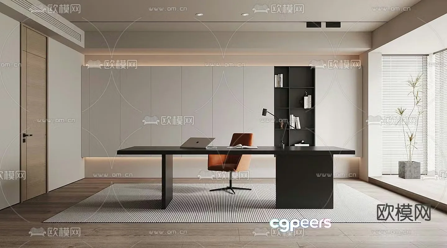 Modern study 3d model