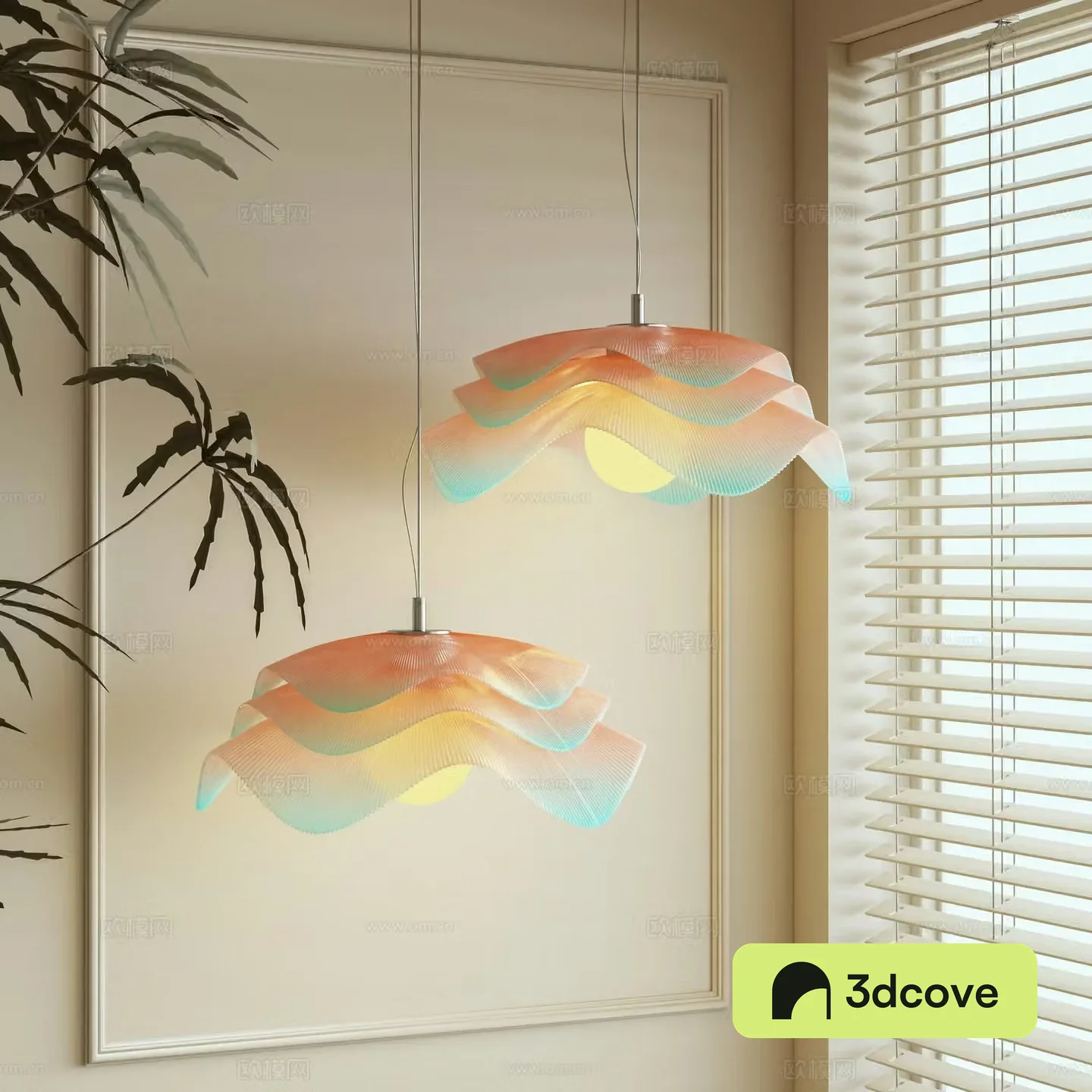 Creamy wind chandelier
