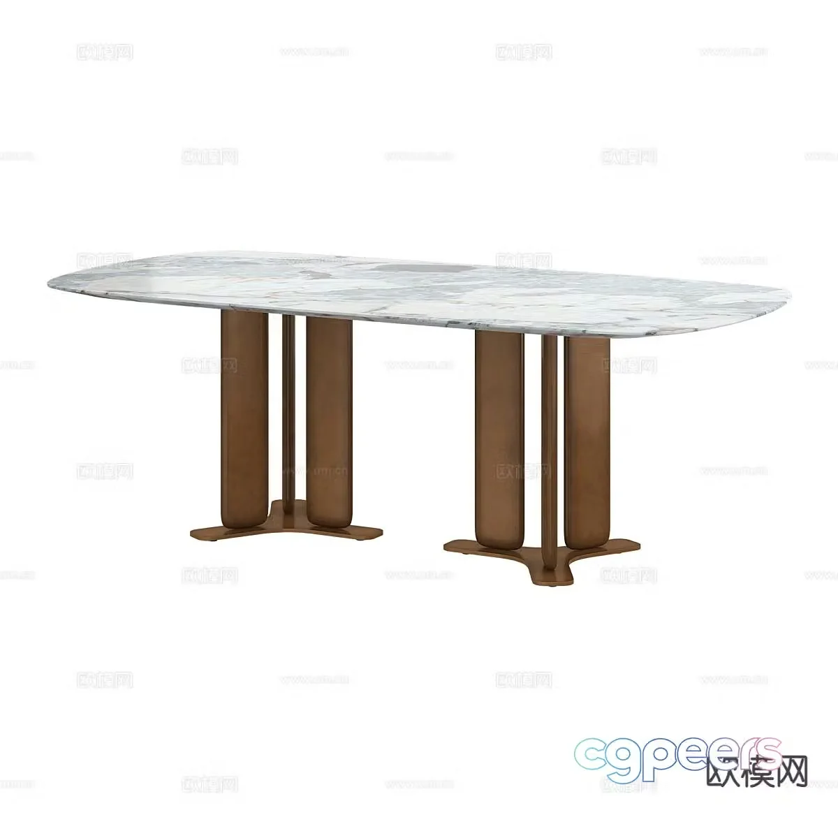 Modern dining table 3d model