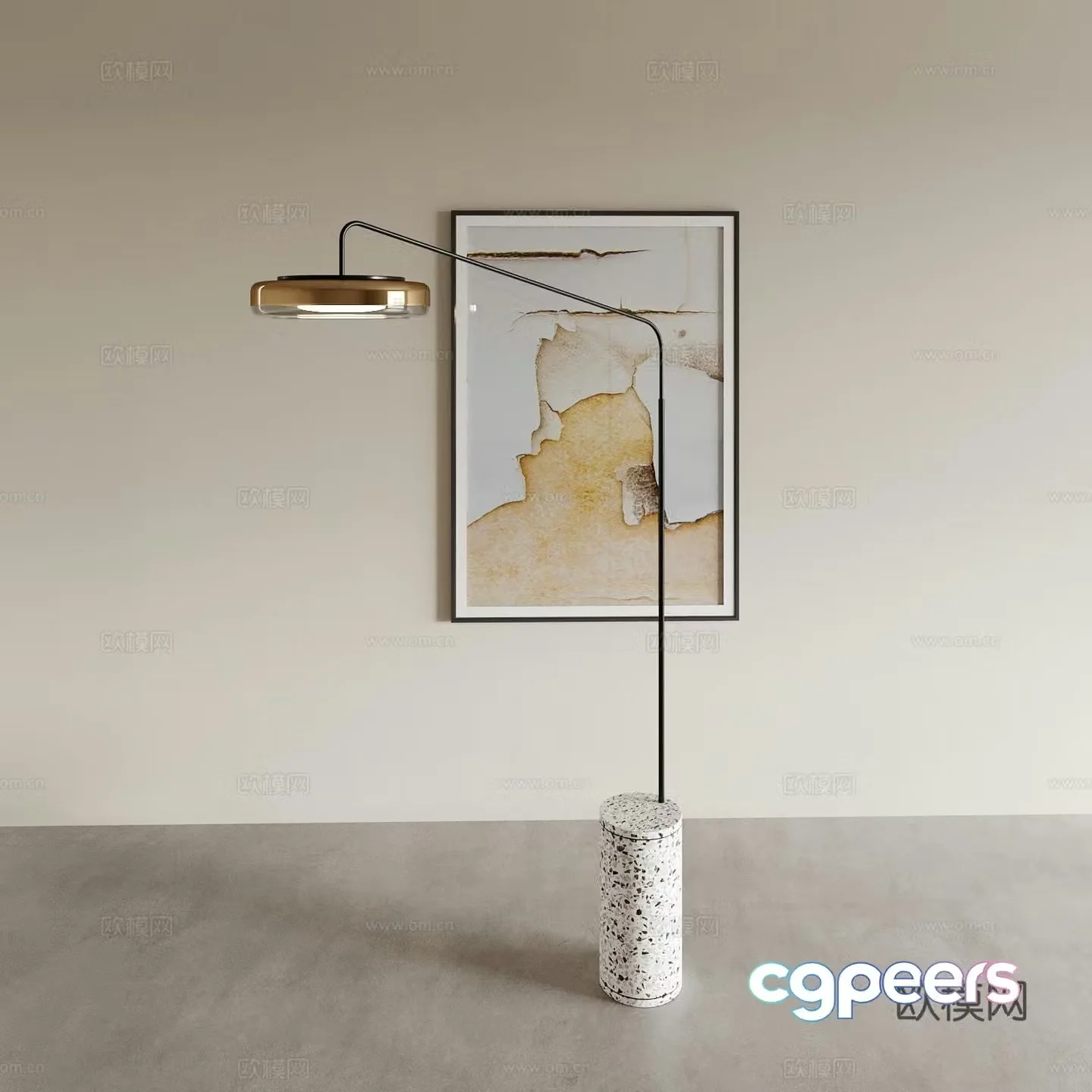 Modern floor lamp 3d model