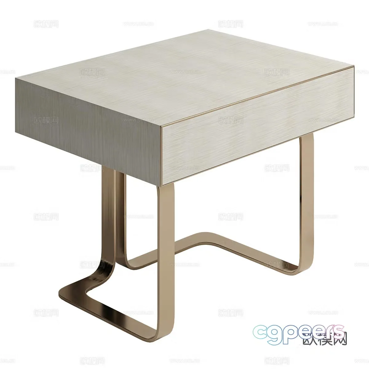 Modern Italian light luxury Fendi Infinity bedside table 3D model