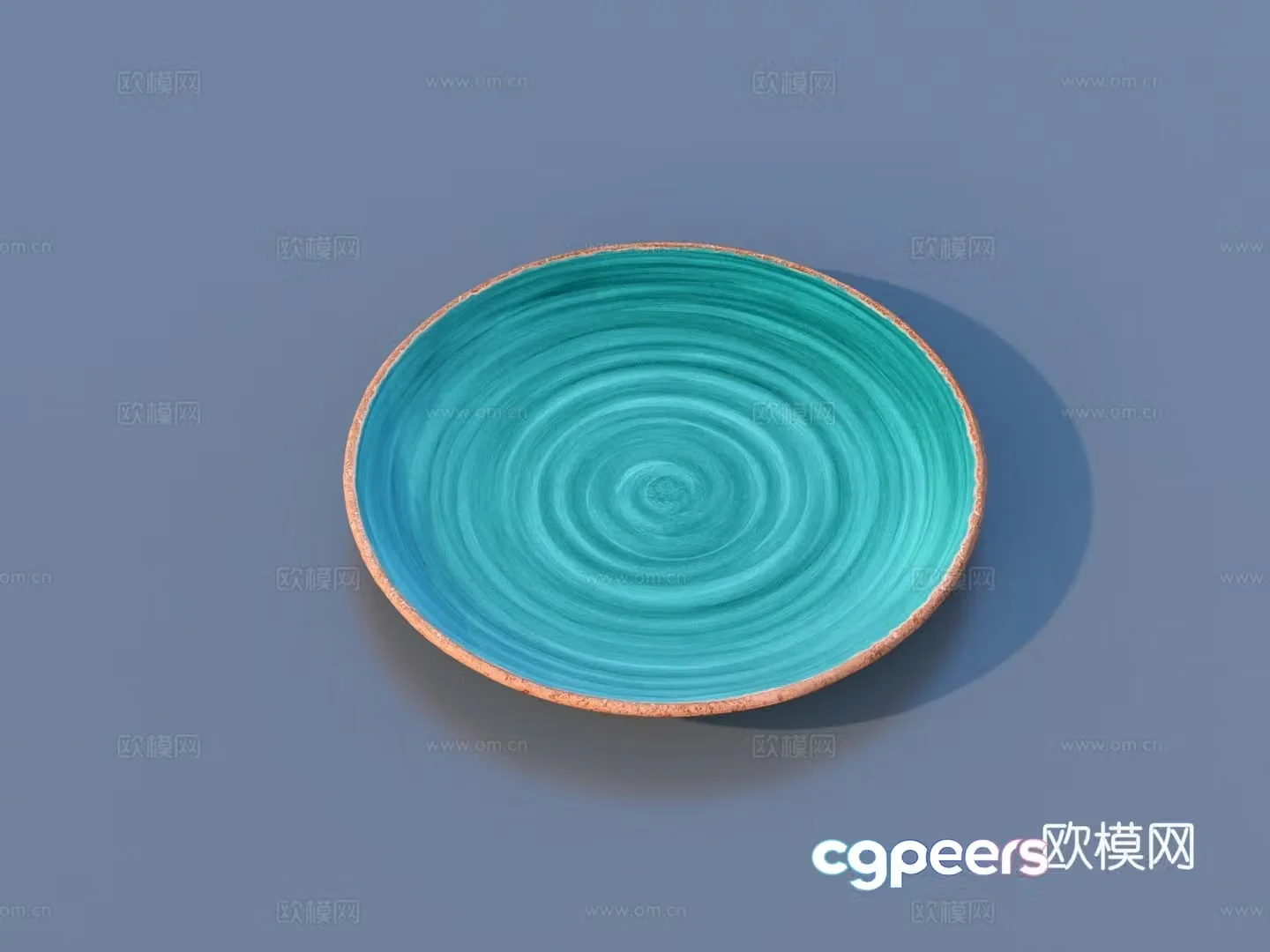 Iron plate tray tableware plate kitchen utensils 3d model