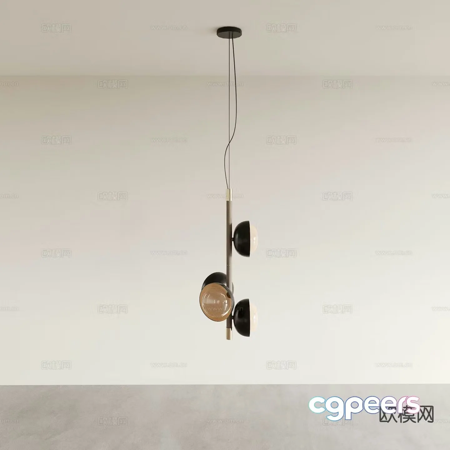 Light luxury small chandelier creative chandelier 3d model