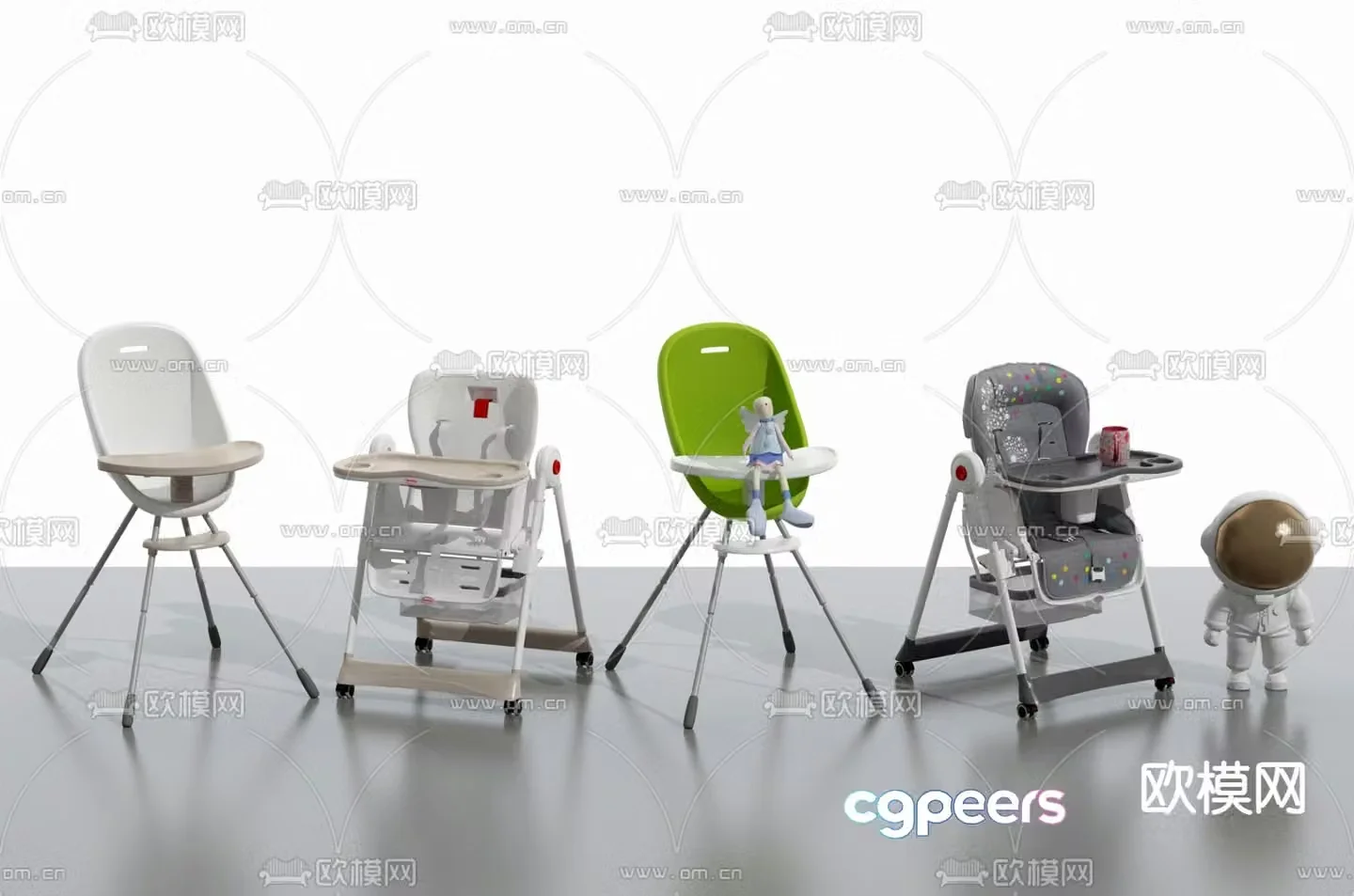 Modern children’s chair baby chair 3d model