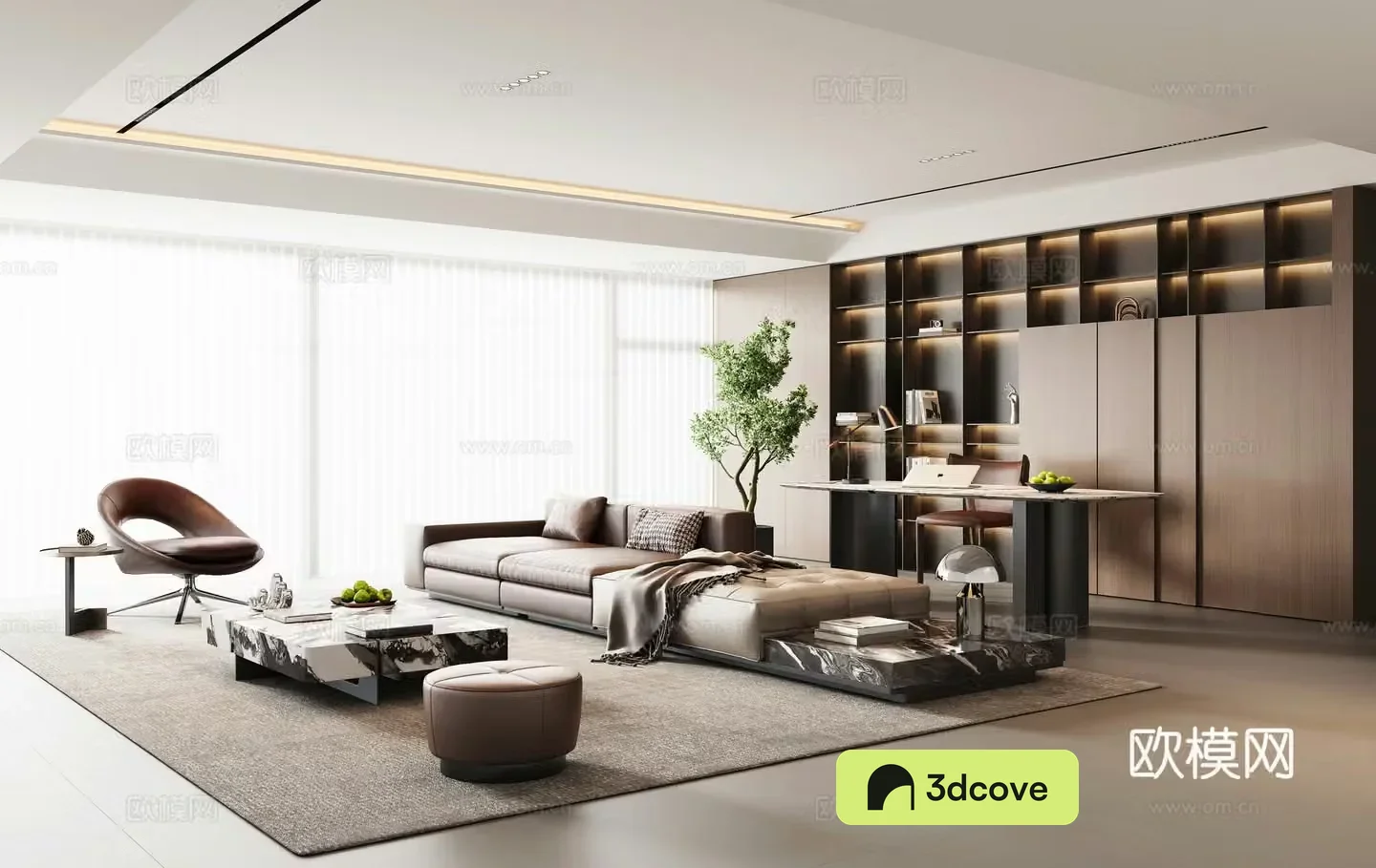 Modern Italian home living room