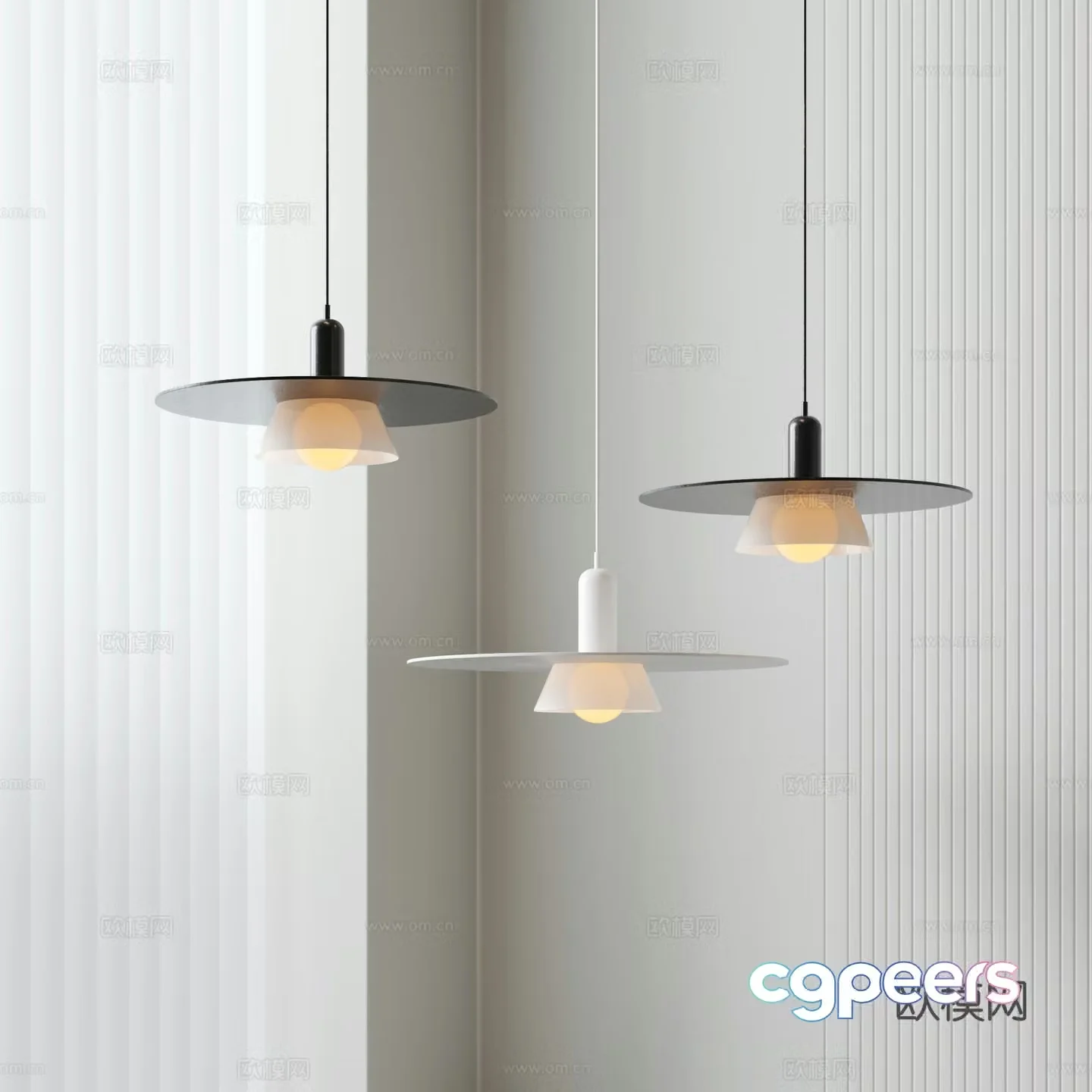 Italian cream style chandelier 3d model