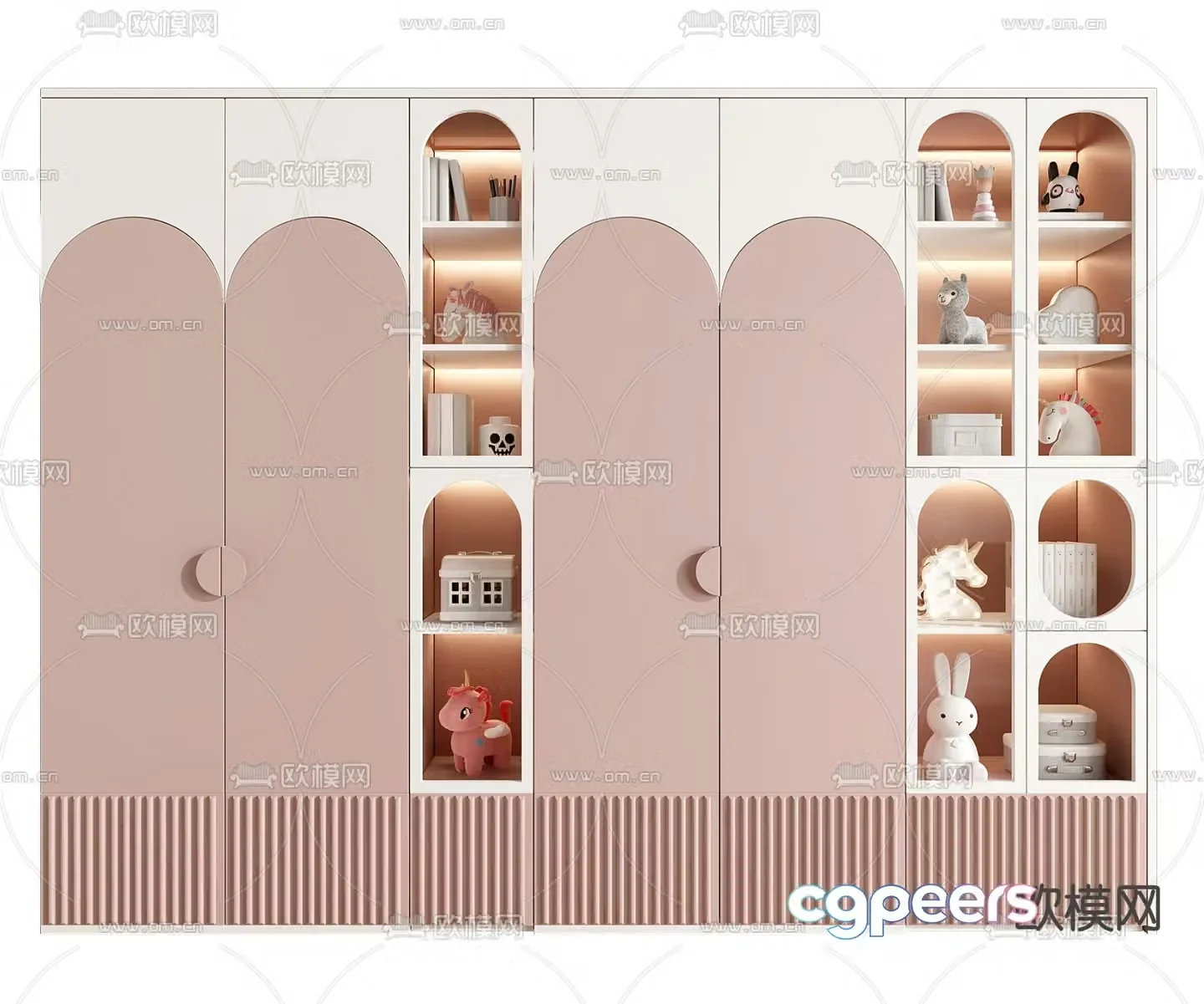 Children’s wardrobe storage cabinet 3d model