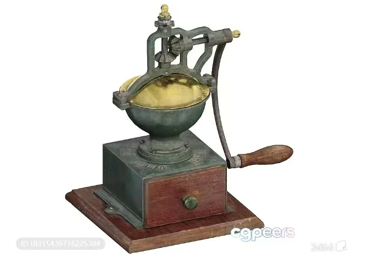 A Vintage Coffee Grinder 3D Model – 3381 – VRAY Render
