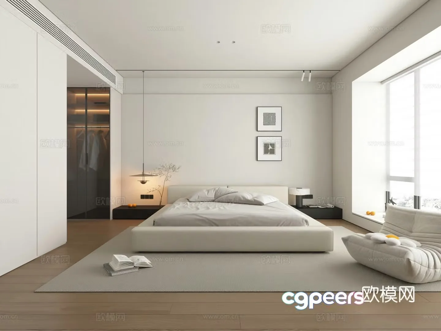 Modern style bedroom 3d model