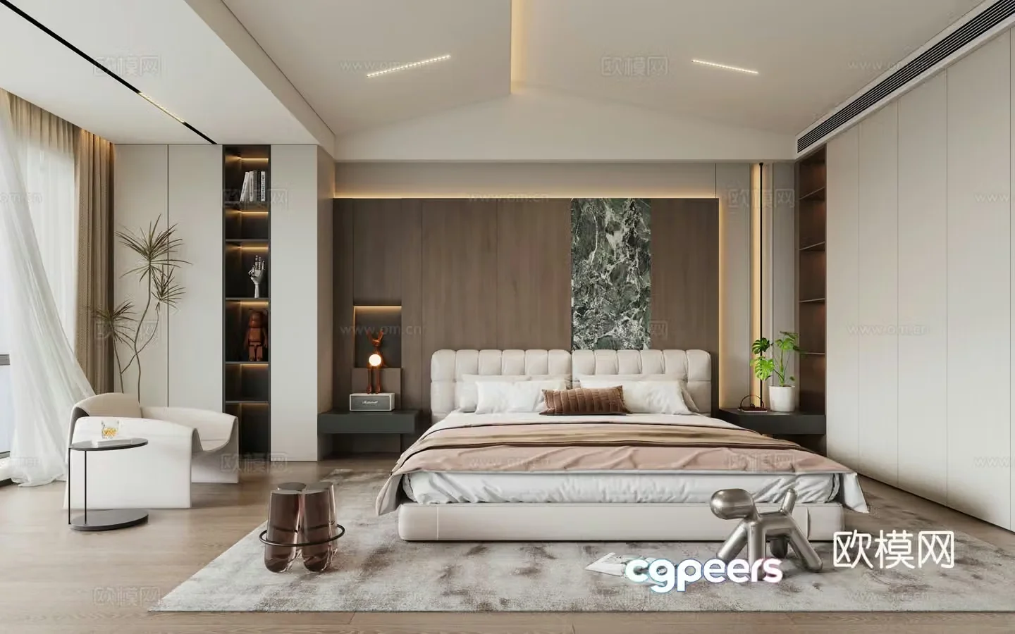 Italian bedroom master bedroom 3d model