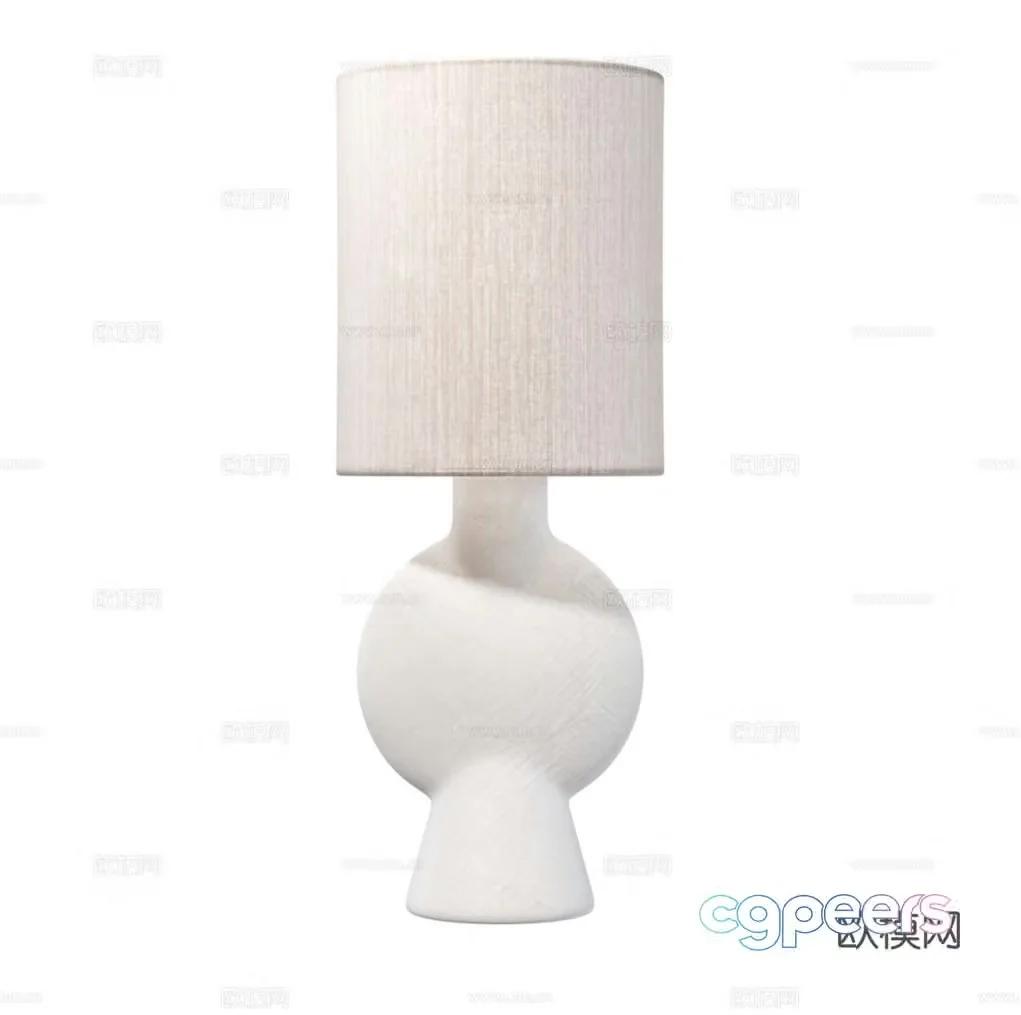 New Chinese style Wasabi decorative desk lamp 3D model
