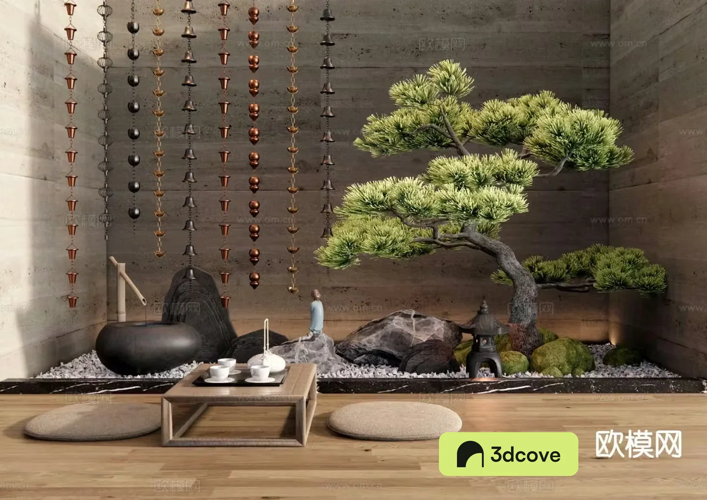 New Chinese style indoor courtyard