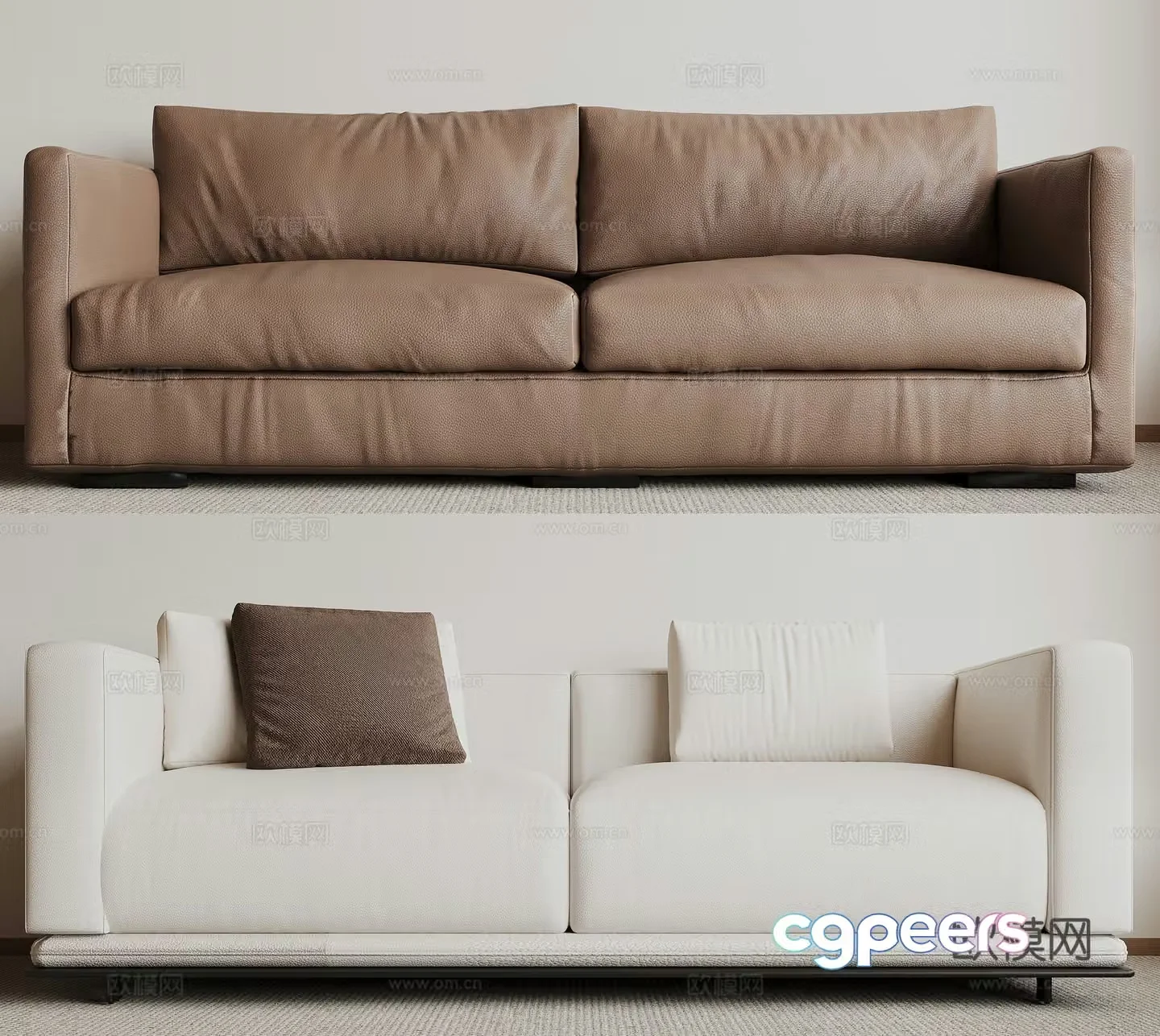 Modern love sofa 3d model