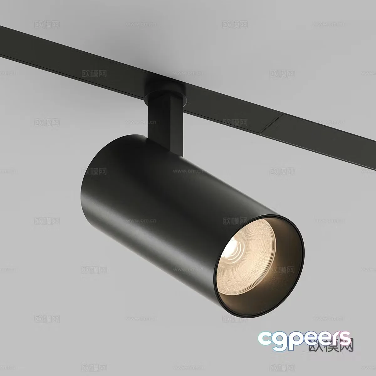 Modern simple downlight spotlight exhibition downlight exhibition spotlight black downlight 3d model