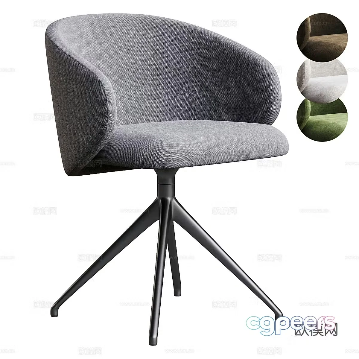 Modern Connubia Tuka Office Chair 3d Model