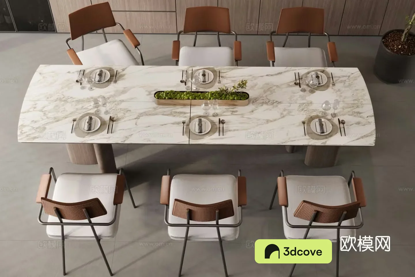 Italian dining table and chairs
