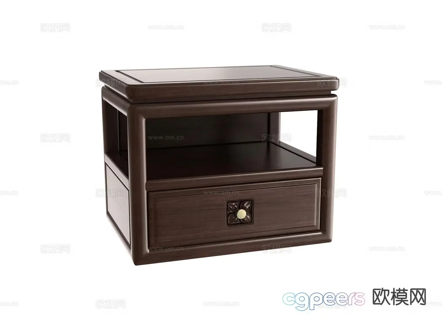 New Chinese style bedside table 3d model
