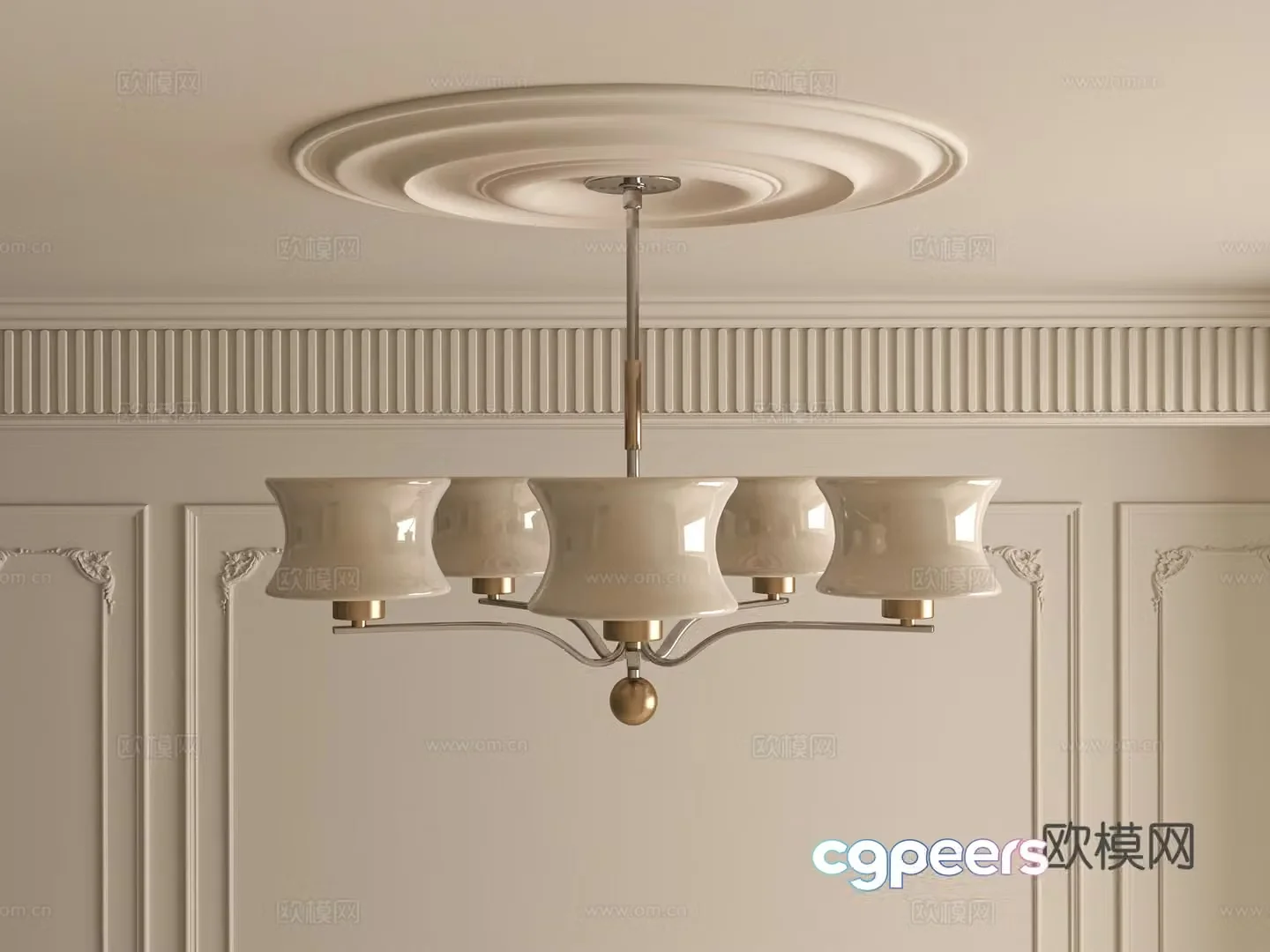 3D model of medieval style chandelier