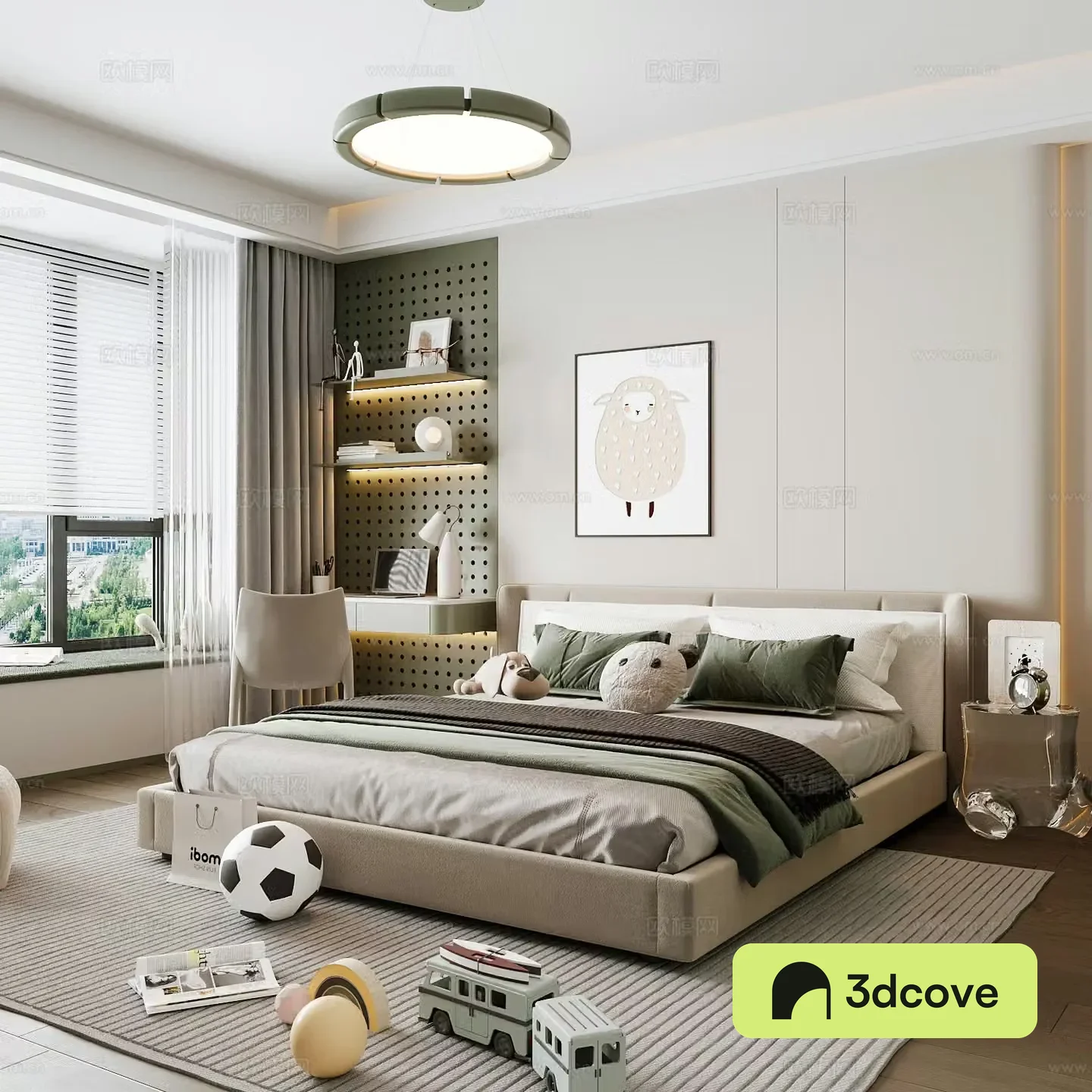 Modern children’s room boy’s room girl’s room children’s bed children’s wardrobe children’s desk