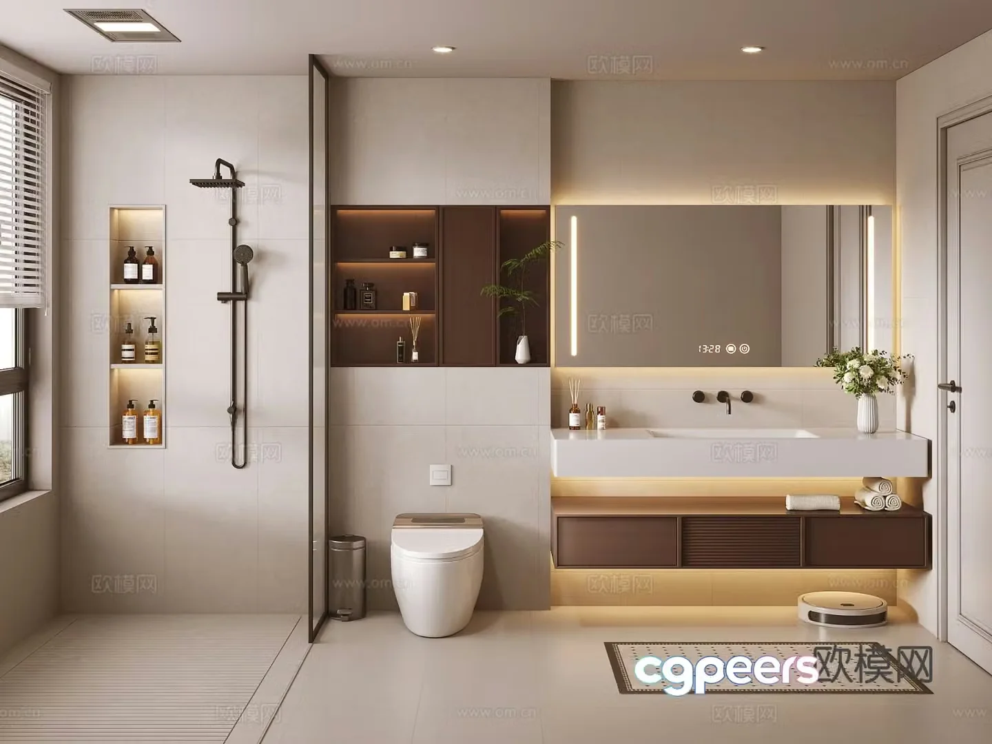 Modern bathroom bathroom 3d model