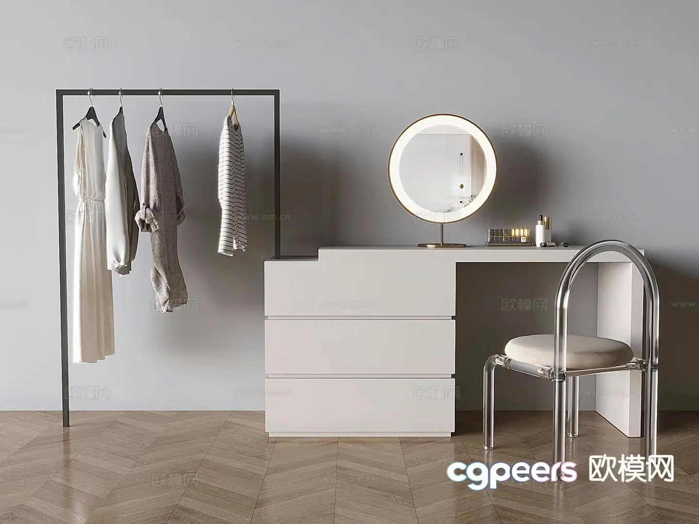 Modern dressing table dressing table 3d model