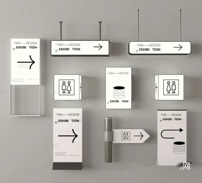Modern Design Signage 3D Model – 13577 – VRAY Render