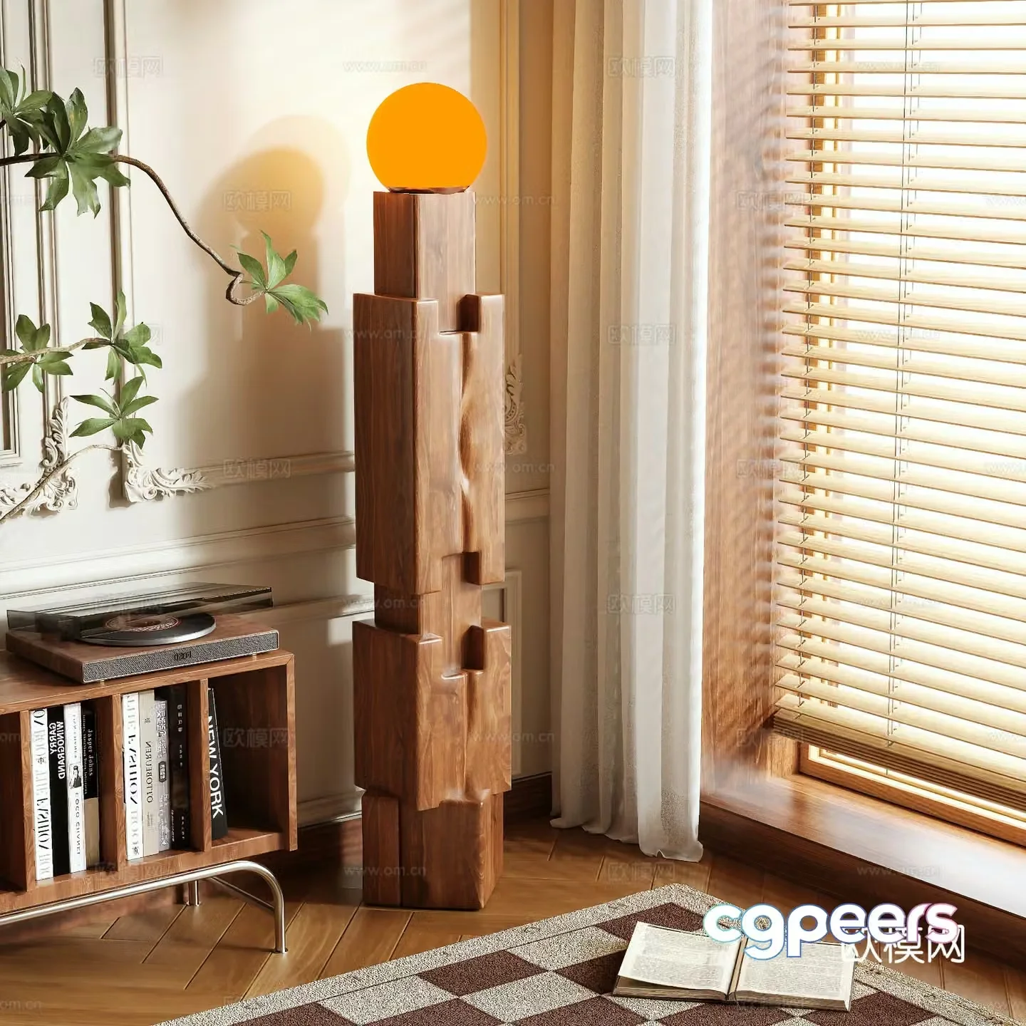 Medieval style floor lamp 3d model