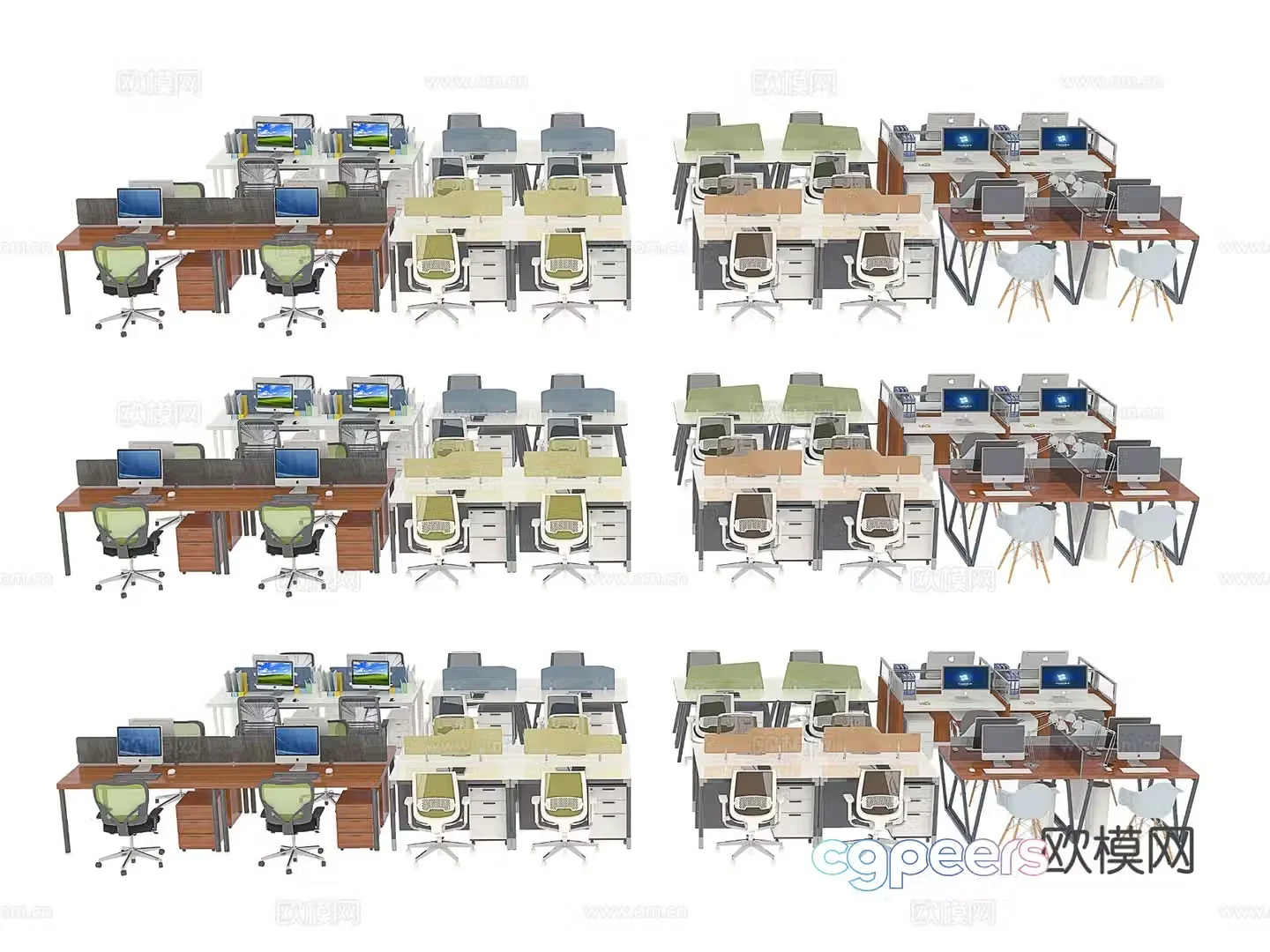 desk post workstation 3d model
