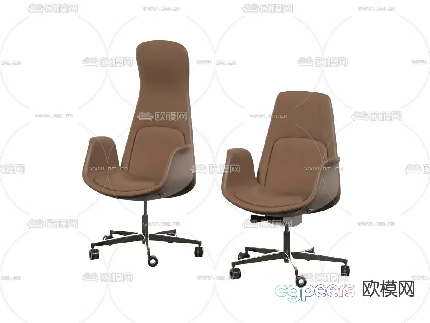 Leather office chair executive chair boss chair 3d model