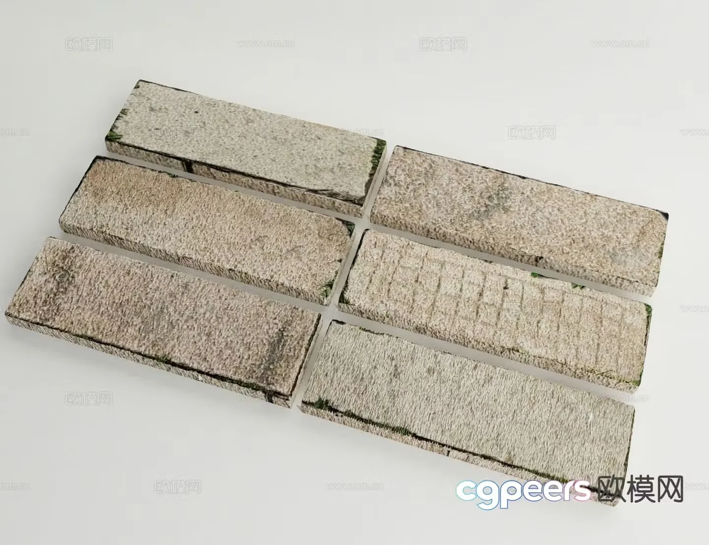 Modern Tingbu Landscape Tingbu Stone Road Stone Slab 3D Model
