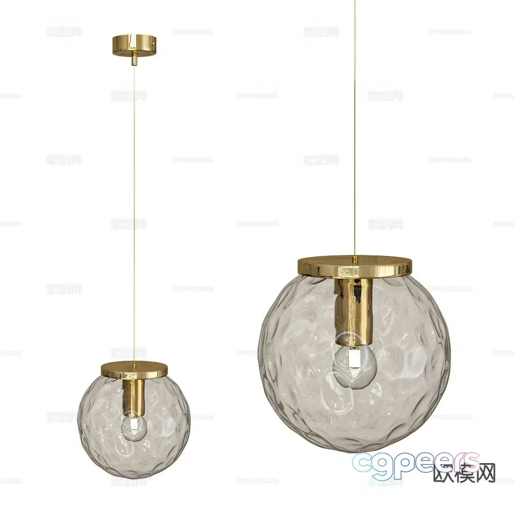 glass chandelier 3d model