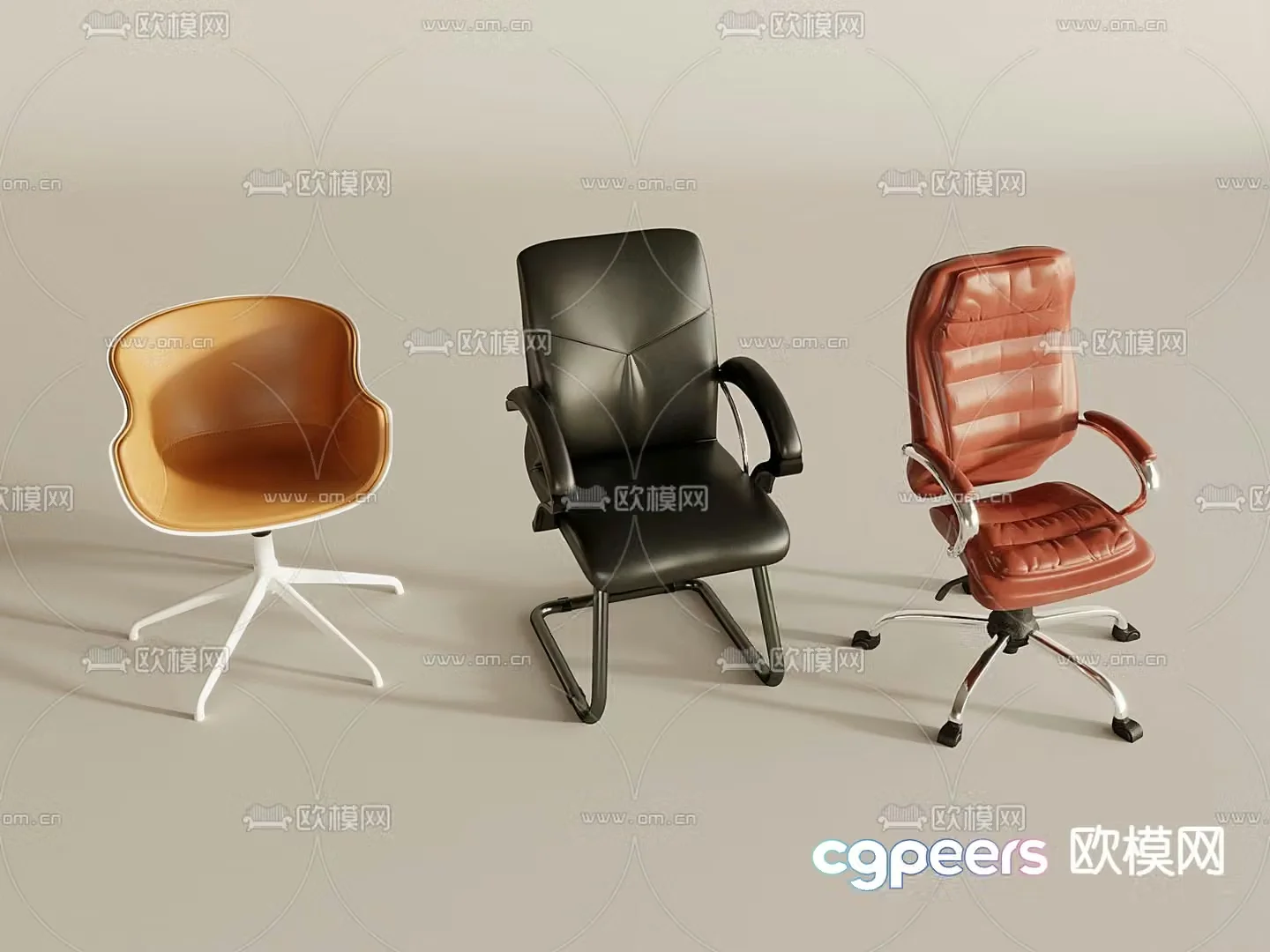 Modern office chair leisure chair boss chair armchair computer chair 3d model